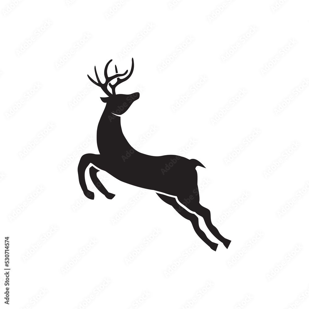 sketch silhouette hand drawn animal deer jump logo icon sketch silhouette hand drawn animal deer jump logo icon