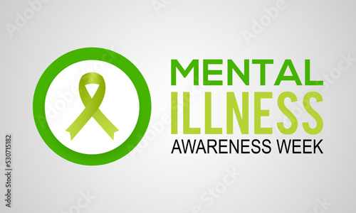 Mental Health Awareness week an annual campaign awareness of mental health observed each year during the first full week of October. Vector design illustration template design.