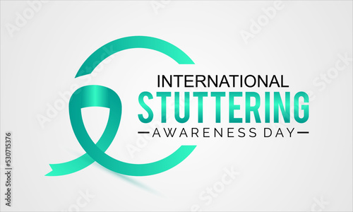 International Stuttering awareness day is observed every year on October 22, banner, poster, card and background design. photo