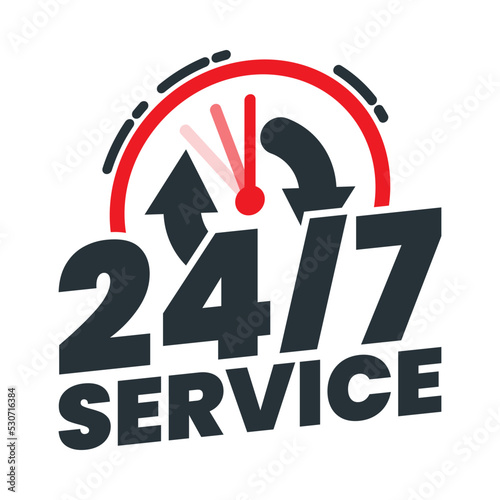 24 hour service badge banner