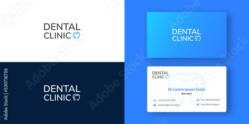 Dental clinic vector logo template
