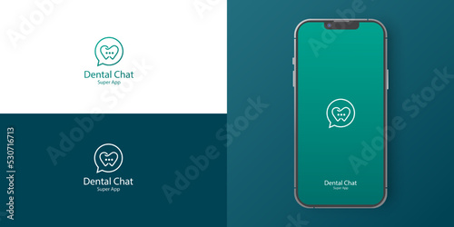 Dental clinic mobile app Logo template