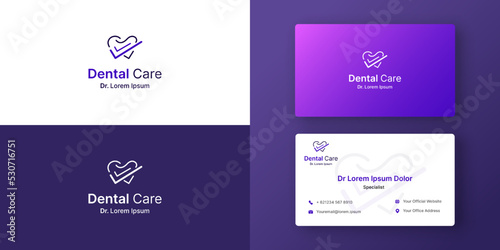 Dental clinic vector logo template