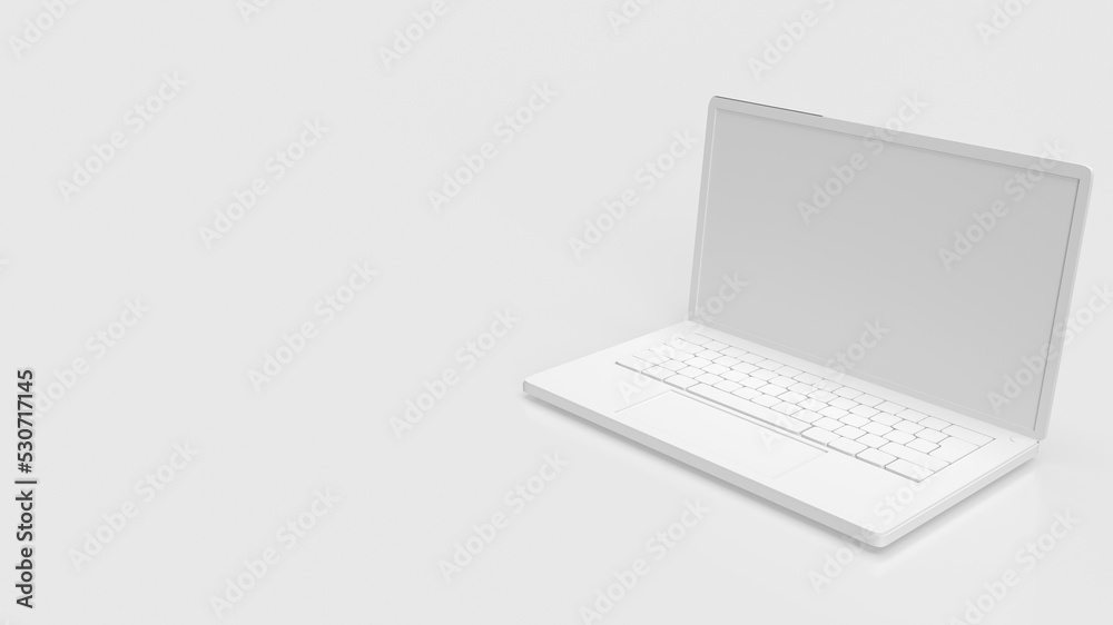 The white notebook on white background 3d rendering The white notebook on white background 3d rendering
