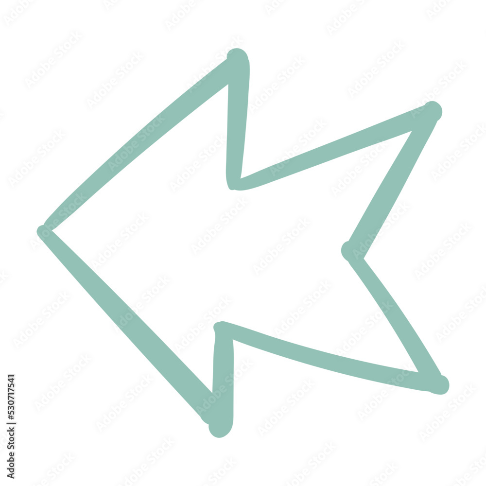 arrow curly twirl hand drawn