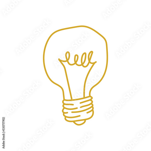 doodle lightbulb idea