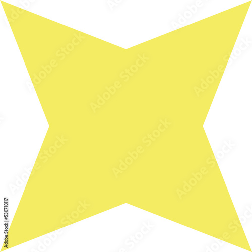 Yellow star burst twinkle pattern icon