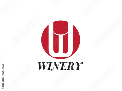 Winery Letter W Logo