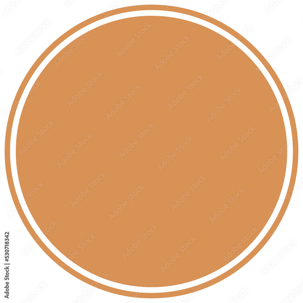Brown round background for text. Create posts, stories, headlines, highlights. Transparent PNG Clipart