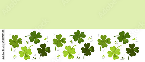 New year clover good luck symbol vector doodle illustration.