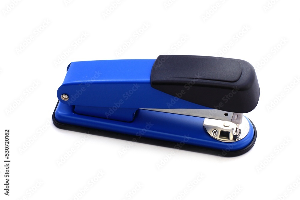 Blue Stapler on white background