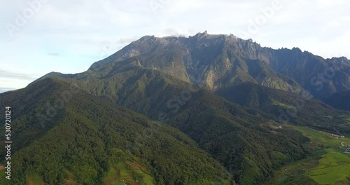 Aerial view of majestic Mount Kinabalu, Kundasang Sabah photo