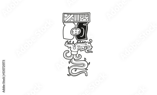 Hieroglyph mayan symbol 