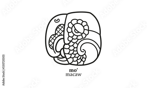 Hieroglyph mayan symbol 