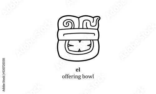 Hieroglyph mayan symbol 