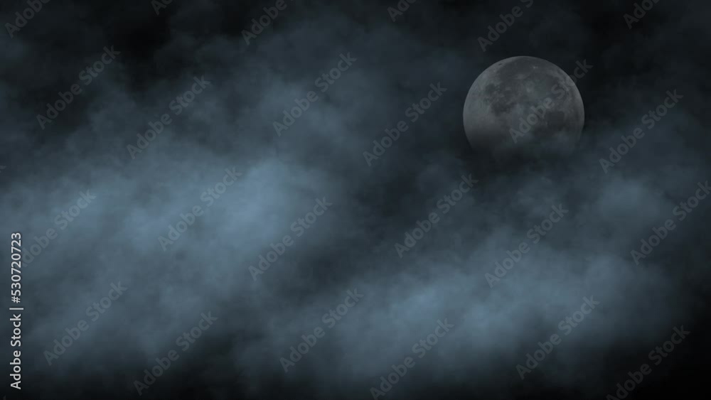 Rising smoke and moon light motion graphics background Rising smoke and moon light motion graphics background