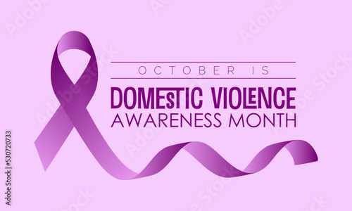 Vector illustration design concept of national domestic violence awareness month observed on every october
