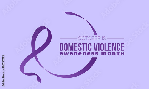 Vector illustration design concept of national domestic violence awareness month observed on every october