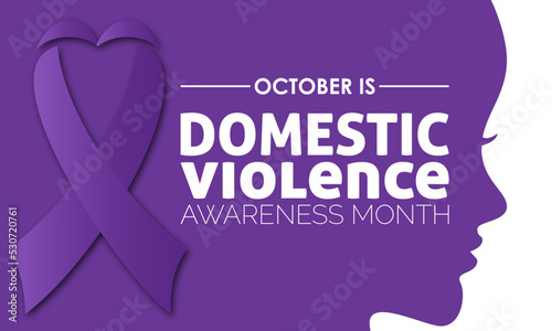 Vector illustration design concept of national domestic violence awareness month observed on every october