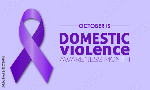 Vector illustration design concept of national domestic violence awareness month observed on every october