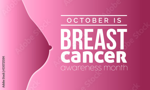 Vector illustration design concept of breast cancer awareness month observed on every october. Mature content