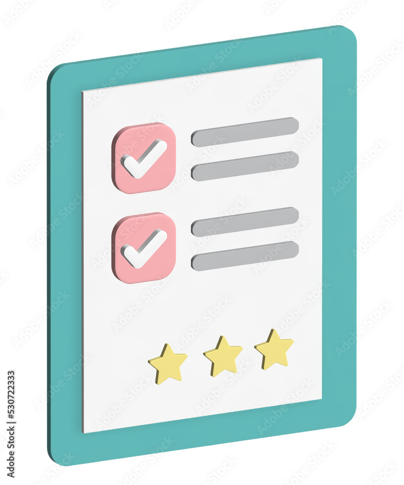 checklist board paper confirm marketing chart 3d illustration isolated pastel color checklist board paper confirm marketing chart 3d illustration isolated pastel color