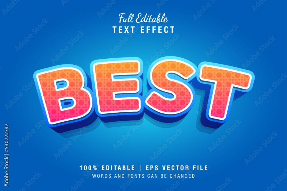 Best 3d text style effect template