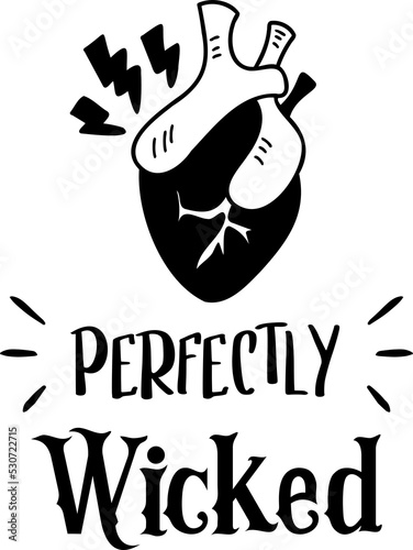 perfectly wicked lettering illustration