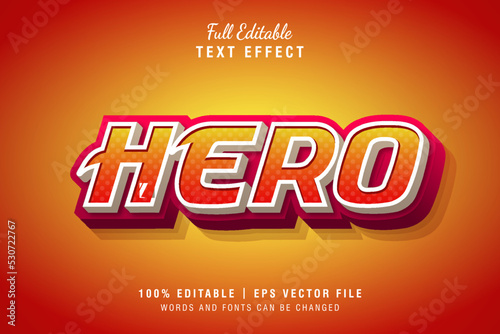 Hero 3d text style effect template