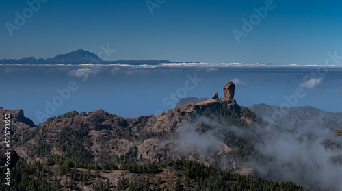 Mountain scenery in Gran Canaria on a sunny summer day,Las Palmas de Gran Canaria