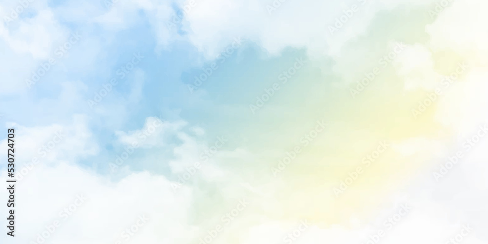 Cloud and sky with a pastel colored background and wallpaper, abstract sky background in sweet color.