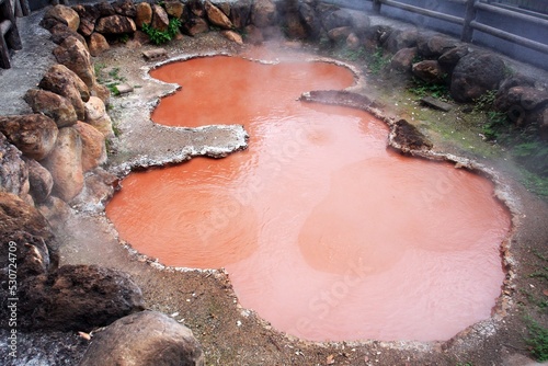 Kamado Jigoku hot spring (hells) in Beppu, Japan photo