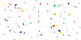 Colorful abstract confetti banner background design vector.