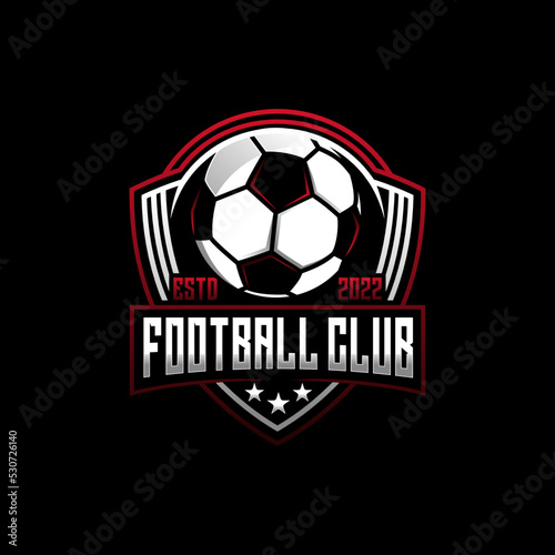 Football club logo design vector photo