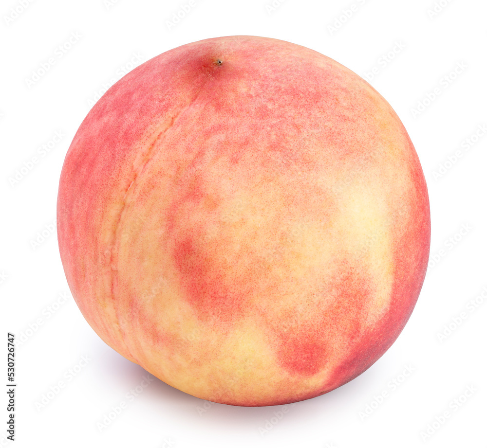 Peach fruit with leaf isolated on white background, Fresh White Peach on White Background PNG file. Peach fruit with leaf isolated on white background, Fresh White Peach on White Background PNG file.