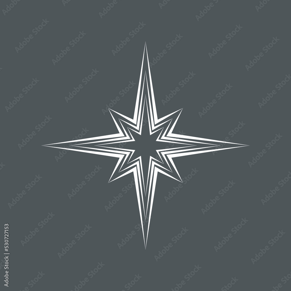 Star north quality vector illustration cut Star north quality vector illustration cut