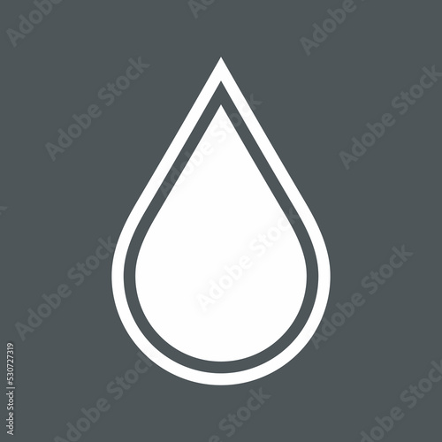 Water drop droplet raindrop icon illustration cut