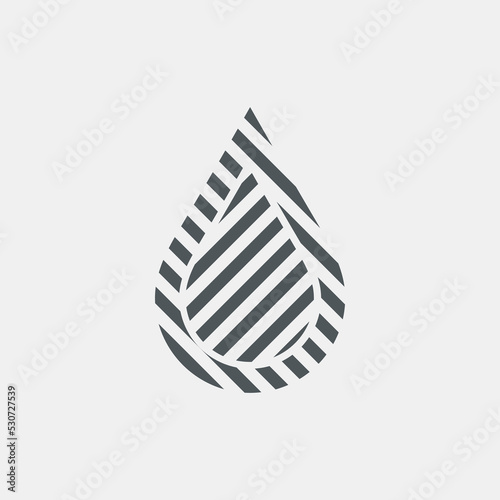 Water drop droplet raindrop icon illustration cut