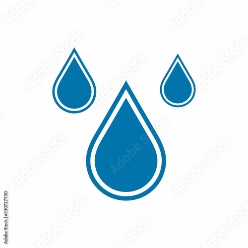 Water drop droplet raindrop icon illustration cut