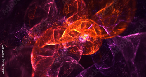 3D rendering abstract fractal light background