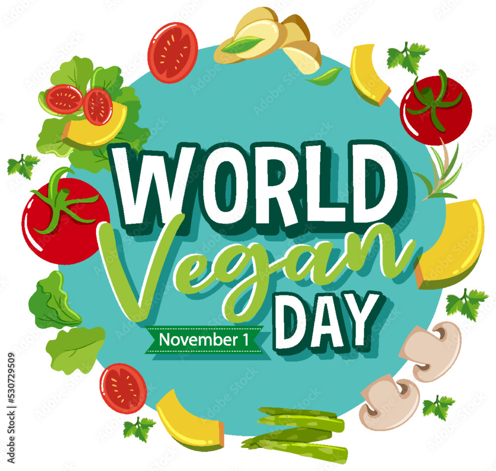 World Vegan Day Logo Concept World Vegan Day Logo Concept