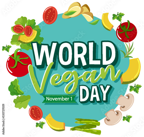 World Vegan Day Logo Concept