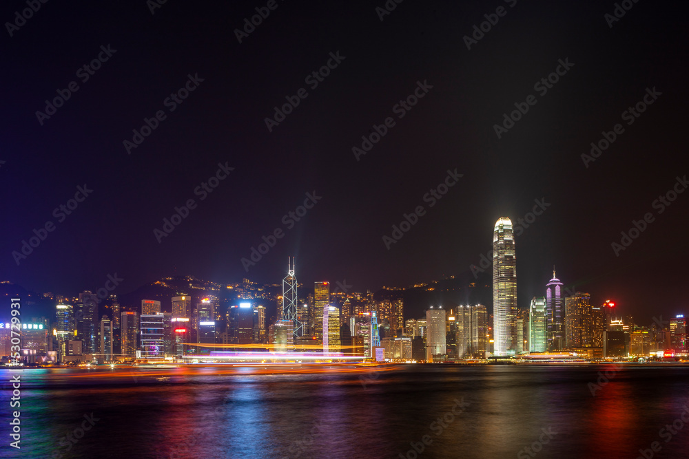 Obraz premium Hong Kong Cityscape at Night