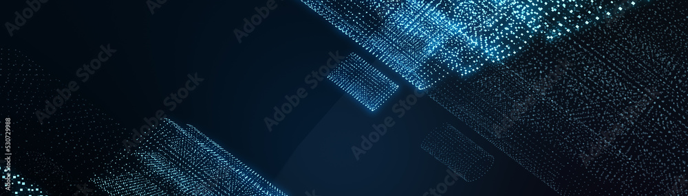 Abstract futuristic - technology with polygonal shapes on dark blue background. Design digital technology concept. 3d illustration. Abstract futuristic - technology with polygonal shapes on dark blue background. Design digital technology concept. 3d illustration.