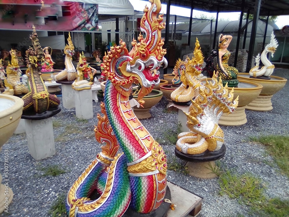 Fototapeta premium Naga statue in the shop.