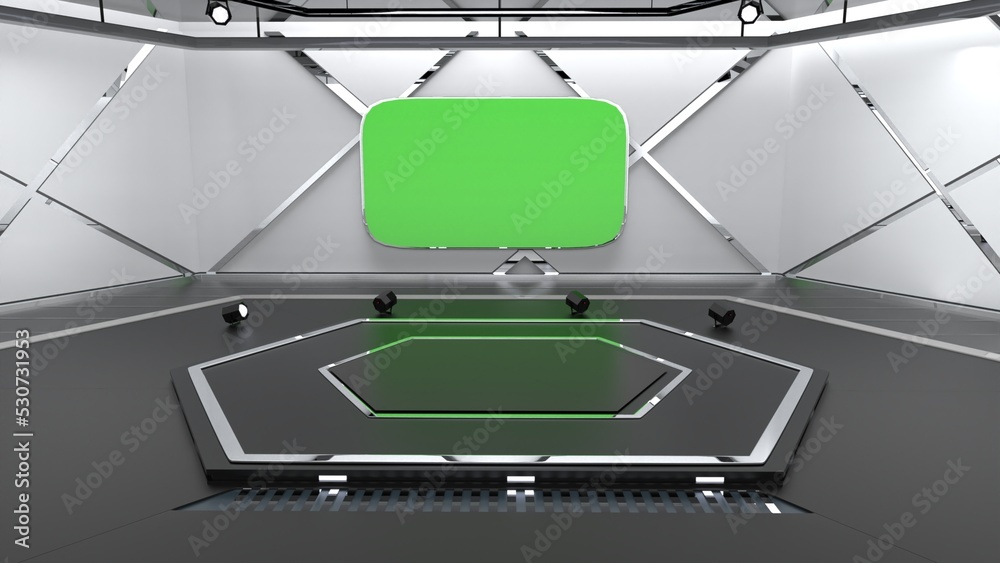 Studio Set Background 2268_3D Virtual TV Studio News_Studio Background