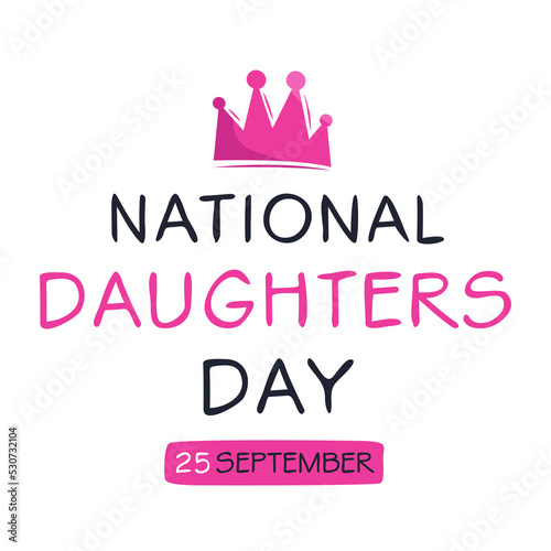 National Daughters Day, held on 25 September.