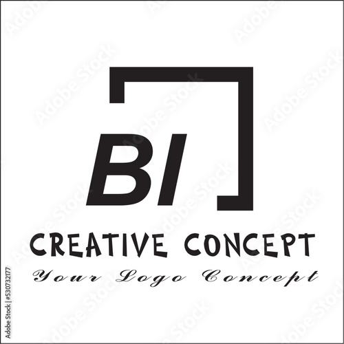 Square BI 2 Letter Logo Creative
