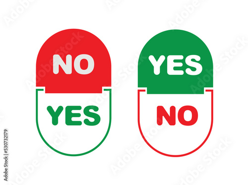 yes and no buttons	
