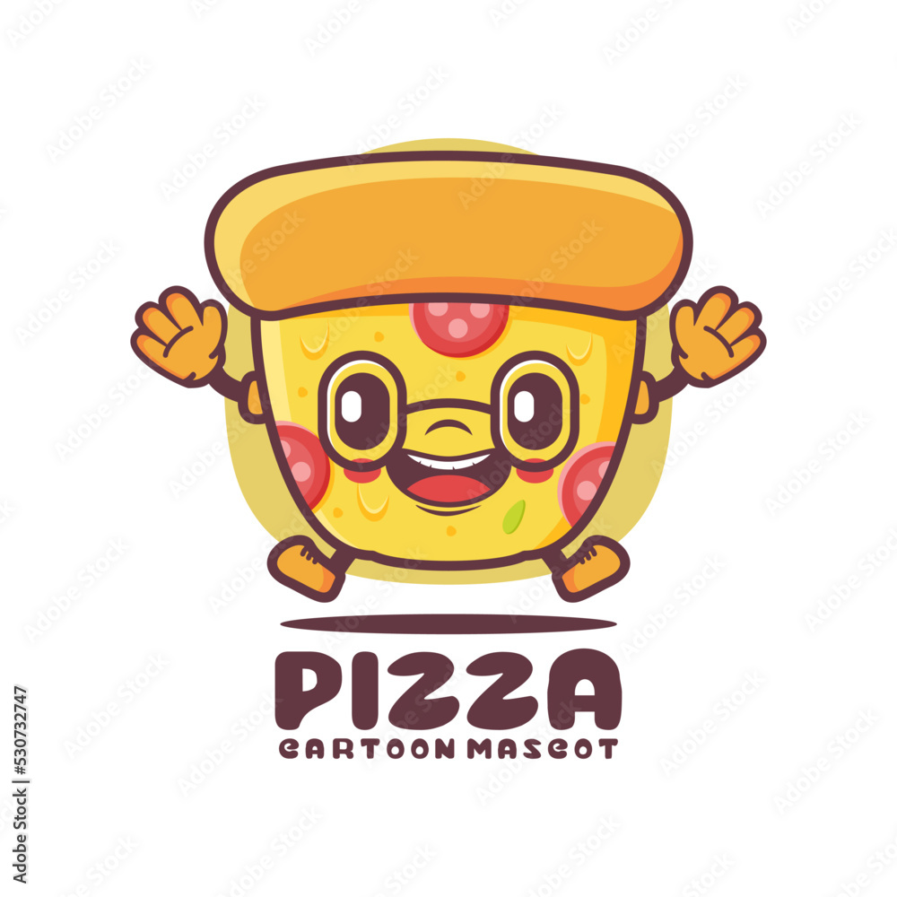 Pizza cartoon. fast food vector illustration Pizza cartoon. fast food vector illustration
